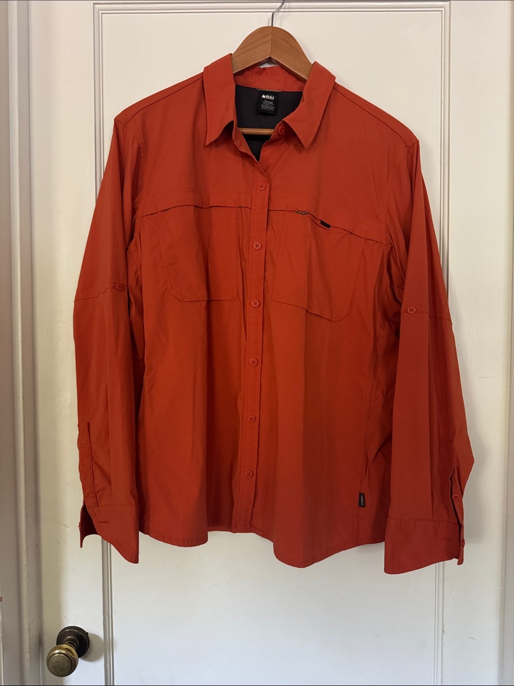 REI Women’s Lightweight Shirt Jacket in Rust